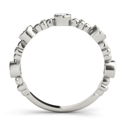 14K White Gold Fashion Band With 0.40 TCW Diamond (Lab Grown VS-SI1, E/F/G)