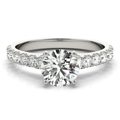14K White Gold 1/2 Cttw 1/2 Way Around Band With 0.52 TCW Diamond (Lab Grown VS-SI1, E/F/G)