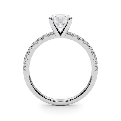 14K White Gold Engagement Rings Round Center With 2.24 TCW Diamond (Lab Grown VS-SI1, E/F/G)