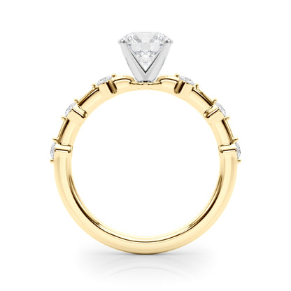 14K Yellow Gold Rd Shared Pr Single Row With 0.18 TCW Diamond (Lab Grown VS-SI1, E/F/G)