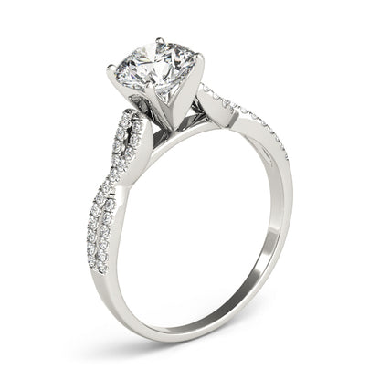14K White Gold Engagement Rings Multirow With 0.22 TCW Diamond (Lab Grown VS-SI1, E/F/G)