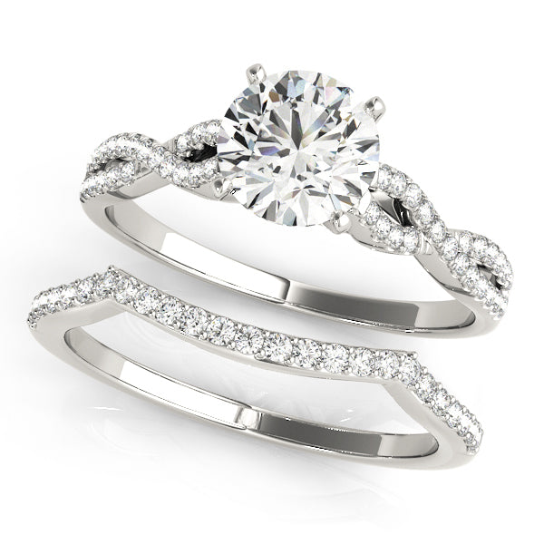14K White Gold Engagement Rings Multirow With 0.22 TCW Diamond (Lab Grown VS-SI1, E/F/G)