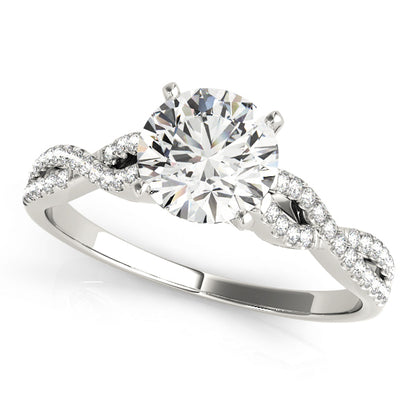14K White Gold Engagement Rings Multirow With 0.22 TCW Diamond (Lab Grown VS-SI1, E/F/G)