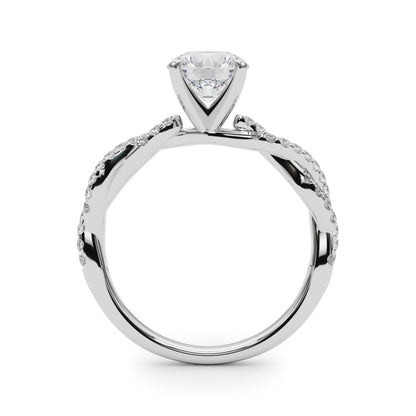 14K White Gold Engagement Ring With 0.19 TCW Diamond (Lab Grown VS-SI1, E/F/G)