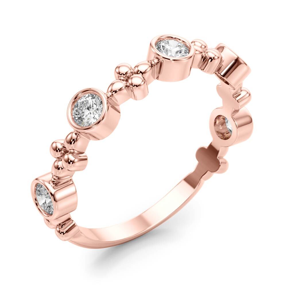 14K Rose Gold Fashion Band With 0.40 TCW Diamond (Lab Grown VS-SI1, E/F/G)
