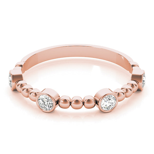 14K Rose Gold Fashion Band With 0.24 TCW Diamond (Lab Grown VS-SI1, E/F/G)