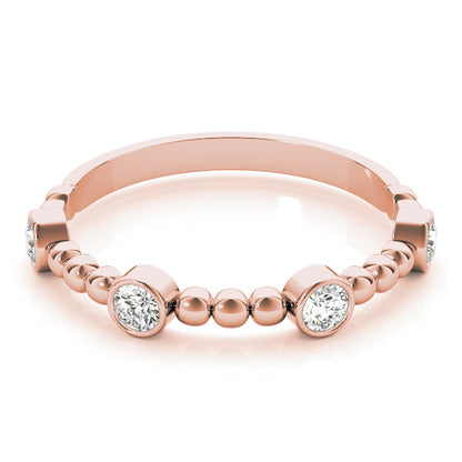 14K Rose Gold Fashion Band With 0.24 TCW Diamond (Lab Grown VS-SI1, E/F/G)