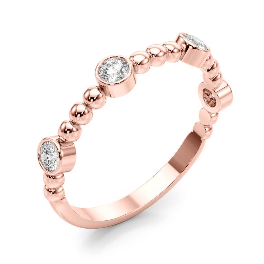 14K Rose Gold Fashion Band With 0.24 TCW Diamond (Lab Grown VS-SI1, E/F/G)