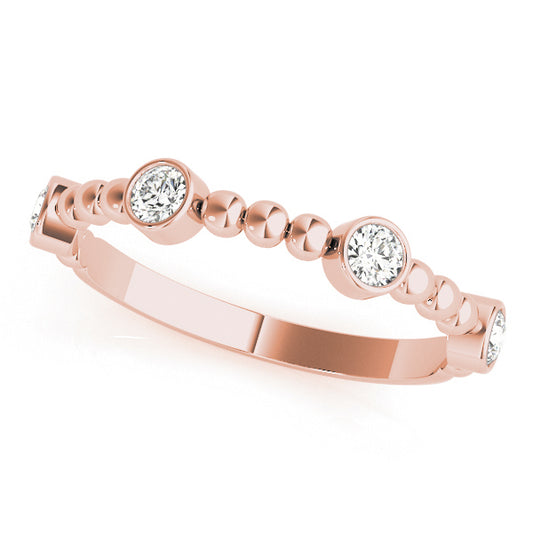 14K Rose Gold Fashion Band With 0.24 TCW Diamond (Lab Grown VS-SI1, E/F/G)