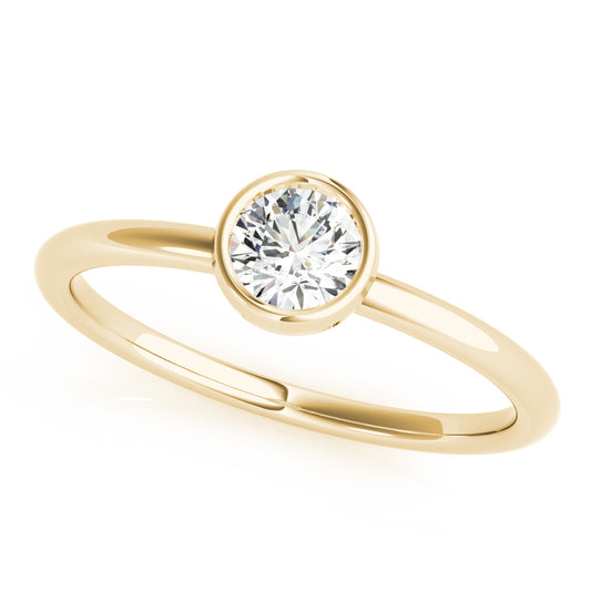 14K Yellow Gold Round Solitaire Stackable With 0.33 TCW Diamond (Lab Grown VS-SI1, E/F/G)