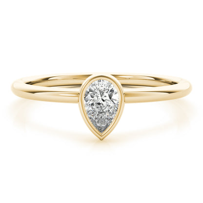 14K Yellow Gold Pear Solitaire Stackable With 0.25 TCW Diamond (Lab Grown VS-SI1, E/F/G)
