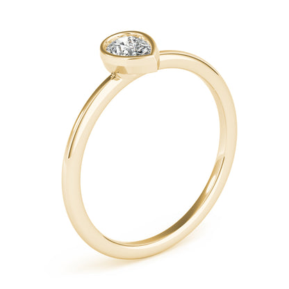 14K Yellow Gold Pear Solitaire Stackable With 0.25 TCW Diamond (Lab Grown VS-SI1, E/F/G)