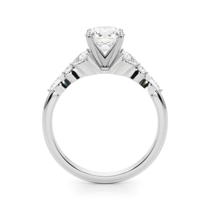 14K White Gold Marquise & Round Engagement Ring With 0.39 TCW Diamond (Lab Grown VS-SI1, E/F/G)