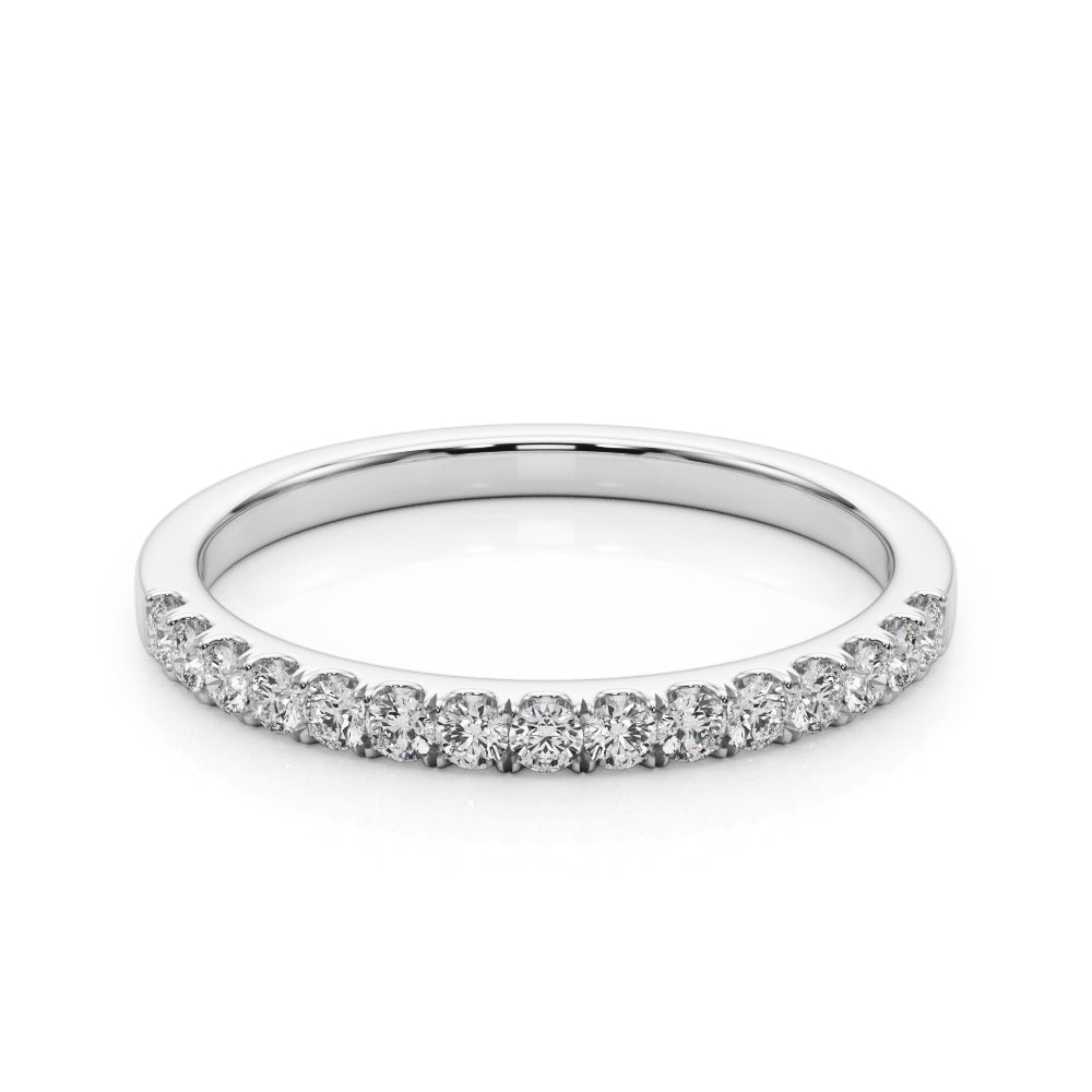 14K White Gold Lab Grown Diamond Half Way Around Band With 0.23 TCW Diamond (Lab Grown VS-SI1, E/F/G)