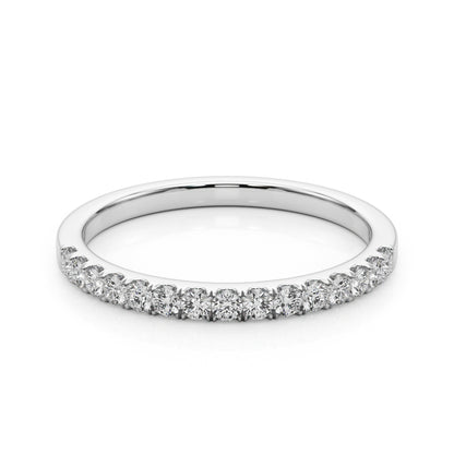 14K White Gold Lab Grown Diamond Half Way Around Band With 0.23 TCW Diamond (Lab Grown VS-SI1, E/F/G)