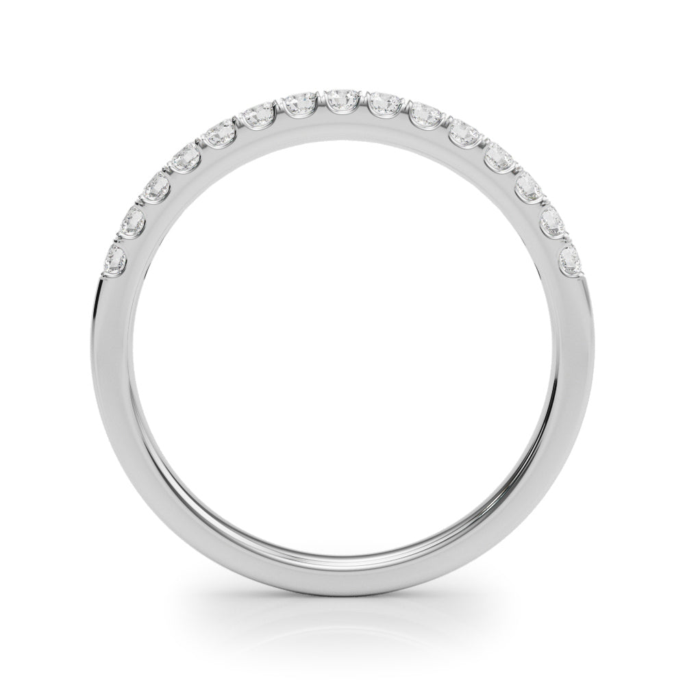 14K White Gold Lab Grown Diamond Half Way Around Band With 0.23 TCW Diamond (Lab Grown VS-SI1, E/F/G)