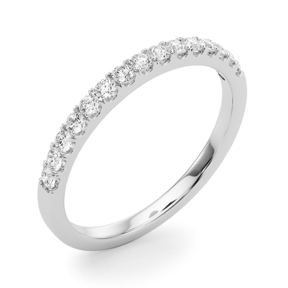 14K White Gold Lab Grown Diamond Half Way Around Band With 0.23 TCW Diamond (Lab Grown VS-SI1, E/F/G)