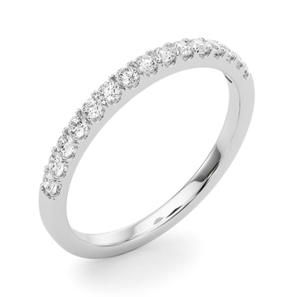 14K White Gold Lab Grown Diamond Half Way Around Band With 0.23 TCW Diamond (Lab Grown VS-SI1, E/F/G)