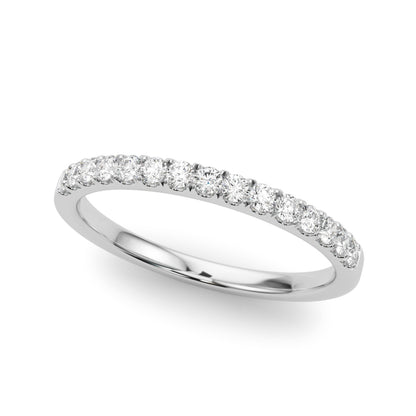 14K White Gold Lab Grown Diamond Half Way Around Band With 0.23 TCW Diamond (Lab Grown VS-SI1, E/F/G)
