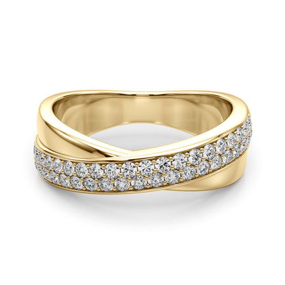 14K White and Yellow Gold Lab Grown Diamond Fashion Ring With 0.40 TCW Diamond (Lab Grown VS-SI1, E/F/G)