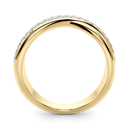 14K White and Yellow Gold Lab Grown Diamond Fashion Ring With 0.40 TCW Diamond (Lab Grown VS-SI1, E/F/G)