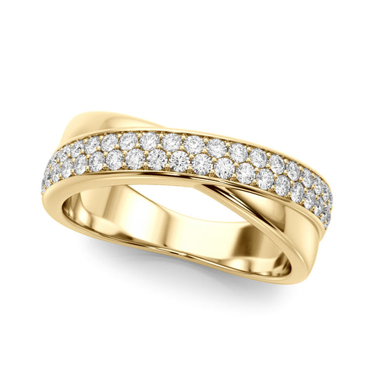 14K White and Yellow Gold Lab Grown Diamond Fashion Ring With 0.40 TCW Diamond (Lab Grown VS-SI1, E/F/G)