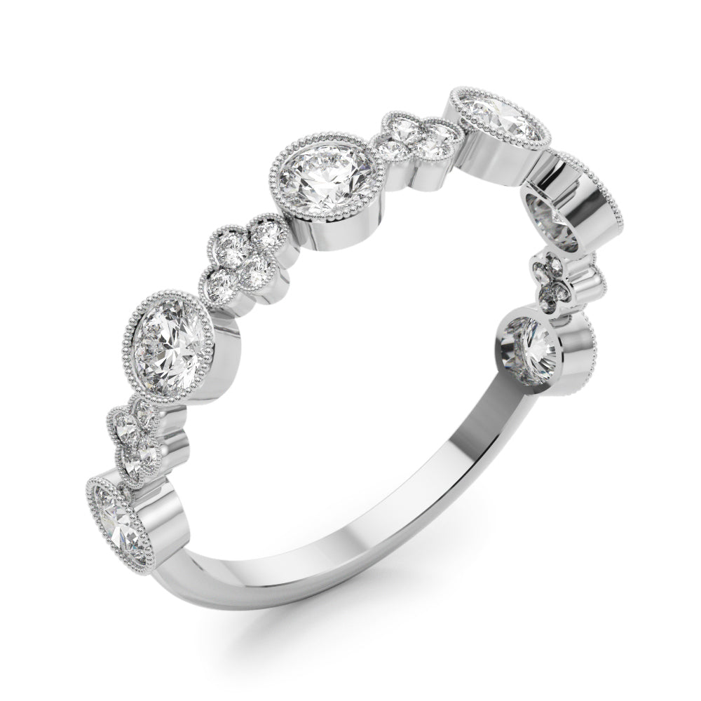 14K White Gold Lab Grown Diamond Stackable Ring With 0.30 TCW Diamond (Lab Grown VS-SI1, E/F/G)