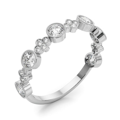 14K White Gold Lab Grown Diamond Stackable Ring With 0.30 TCW Diamond (Lab Grown VS-SI1, E/F/G)