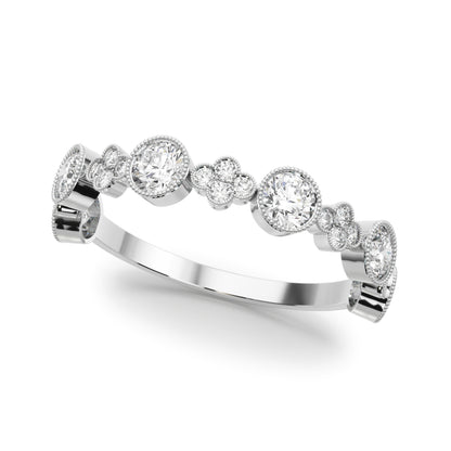 14K White Gold Lab Grown Diamond Stackable Ring With 0.30 TCW Diamond (Lab Grown VS-SI1, E/F/G)