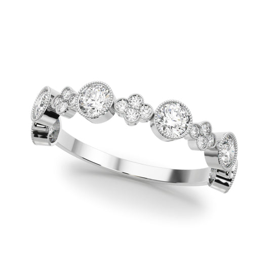 14K White Gold Lab Grown Diamond Stackable Ring With 0.30 TCW Diamond (Lab Grown VS-SI1, E/F/G)