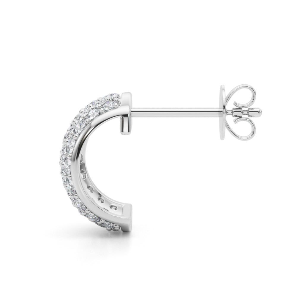 14K White Gold Lab Grown Diamond Fashion Earrings With 0.73 TCW Diamond (Lab Grown VS-SI1, E/F/G)