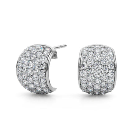 14K White Gold Lab Grown Diamond Fashion Earrings With 0.73 TCW Diamond (Lab Grown VS-SI1, E/F/G)