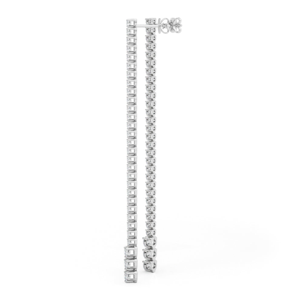 14K White Gold Lab Grown Diamond Earrings With 2.22 TCW Diamond (Lab Grown VS-SI1, E/F/G)