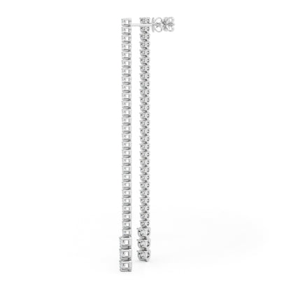 14K White Gold Lab Grown Diamond Earrings With 2.22 TCW Diamond (Lab Grown VS-SI1, E/F/G)