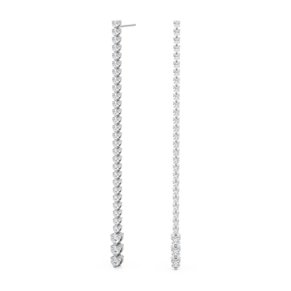 14K White Gold Lab Grown Diamond Earrings With 2.22 TCW Diamond (Lab Grown VS-SI1, E/F/G)