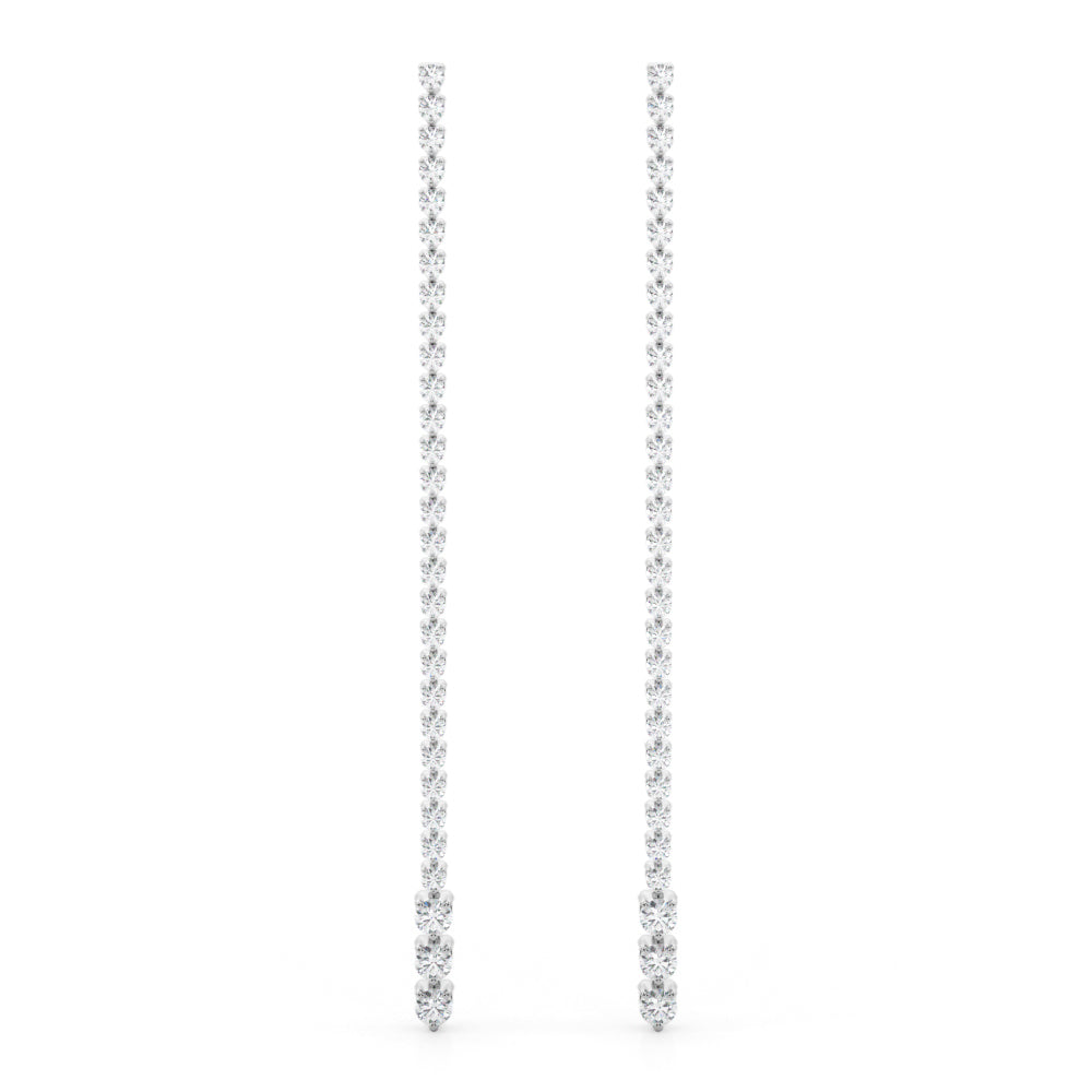 14K White Gold Lab Grown Diamond Earrings With 2.22 TCW Diamond (Lab Grown VS-SI1, E/F/G)