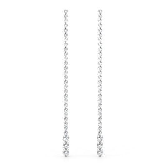 14K White Gold Lab Grown Diamond Earrings With 2.22 TCW Diamond (Lab Grown VS-SI1, E/F/G)