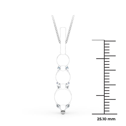 14K White Gold Lab Grown Diamond Necklace With 2 TCW Diamond (Lab Grown VS-SI1, E/F/G)