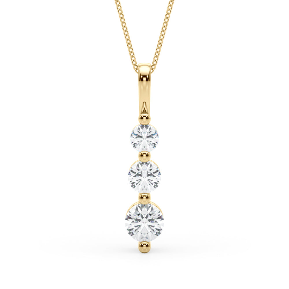 14K White Gold Lab Grown Diamond Necklace With 2 TCW Diamond (Lab Grown VS-SI1, E/F/G)