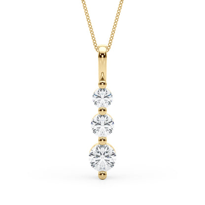14K White Gold Lab Grown Diamond Necklace With 2 TCW Diamond (Lab Grown VS-SI1, E/F/G)