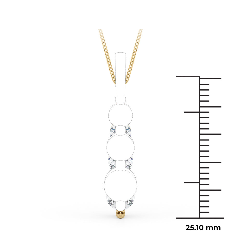 14K White Gold Lab Grown Diamond Necklace With 2 TCW Diamond (Lab Grown VS-SI1, E/F/G)