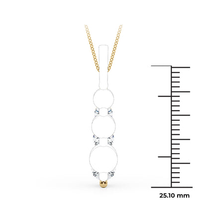 14K White Gold Lab Grown Diamond Necklace With 2 TCW Diamond (Lab Grown VS-SI1, E/F/G)