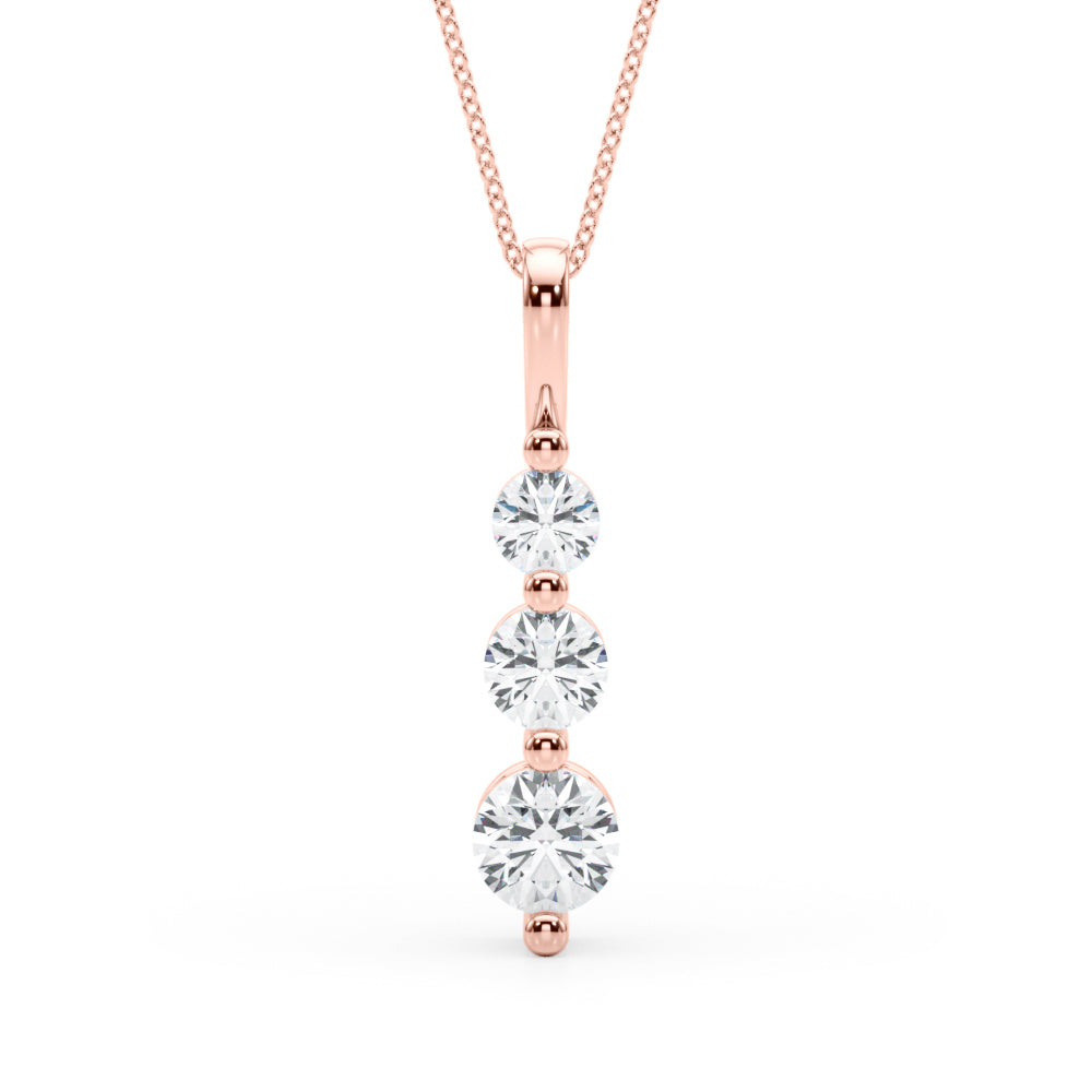 14K White Gold Lab Grown Diamond Necklace With 2 TCW Diamond (Lab Grown VS-SI1, E/F/G)