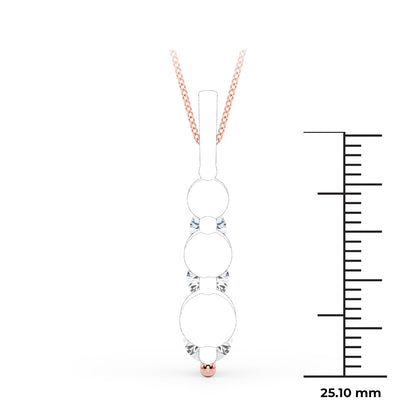 14K White Gold Lab Grown Diamond Necklace With 2 TCW Diamond (Lab Grown VS-SI1, E/F/G)