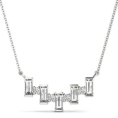 14K White Gold Lab Grown Diamond Necklace With 0.68 TCW Diamond (Lab Grown VS-SI1, E/F/G)