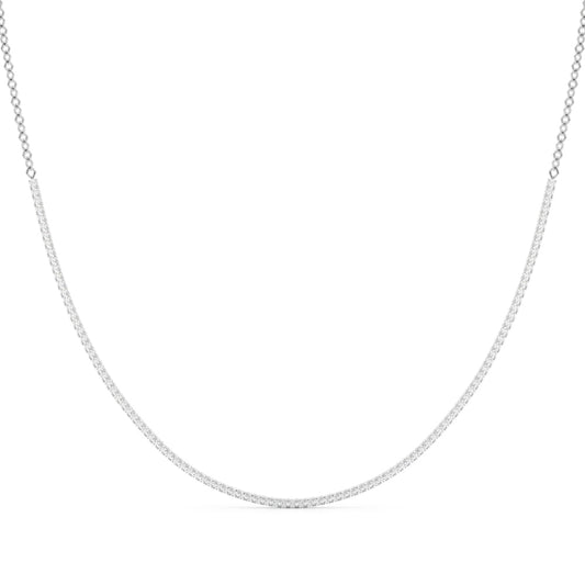 14K White Gold Lab Grown Diamond Necklace With 5.25 TCW Diamond (Lab Grown VS-SI1, E/F/G)