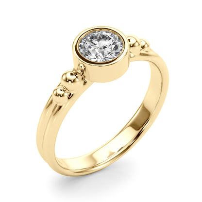 14K Yellow Gold Lab Grown Diamond Fashion Ring Round With 0.50 TCW Diamond (Lab Grown VS-SI1, E/F/G)