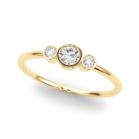 14K Yellow Gold Lab Grown Diamond Fashion Ring With 0.18 TCW Diamond (Lab Grown VS-SI1, E/F/G)