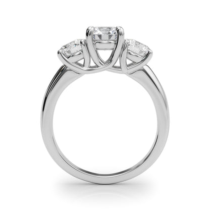 14K White Gold Lab Grown Diamond 3 Stone Engagement Ring Round With 1.74 TCW Diamond (Lab Grown VS-SI1, E/F/G)