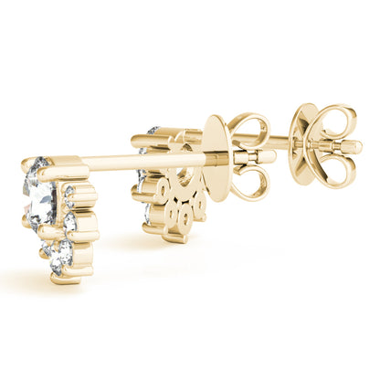 14K Yellow Gold Lab Grown Diamond Fashion Earrings With 0.15 TCW Diamond (Lab Grown VS-SI1, E/F/G)